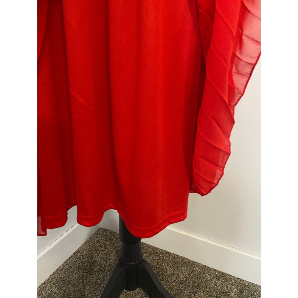 Lulu's Red Ruffle Midi Dress - Picture 6 of 15